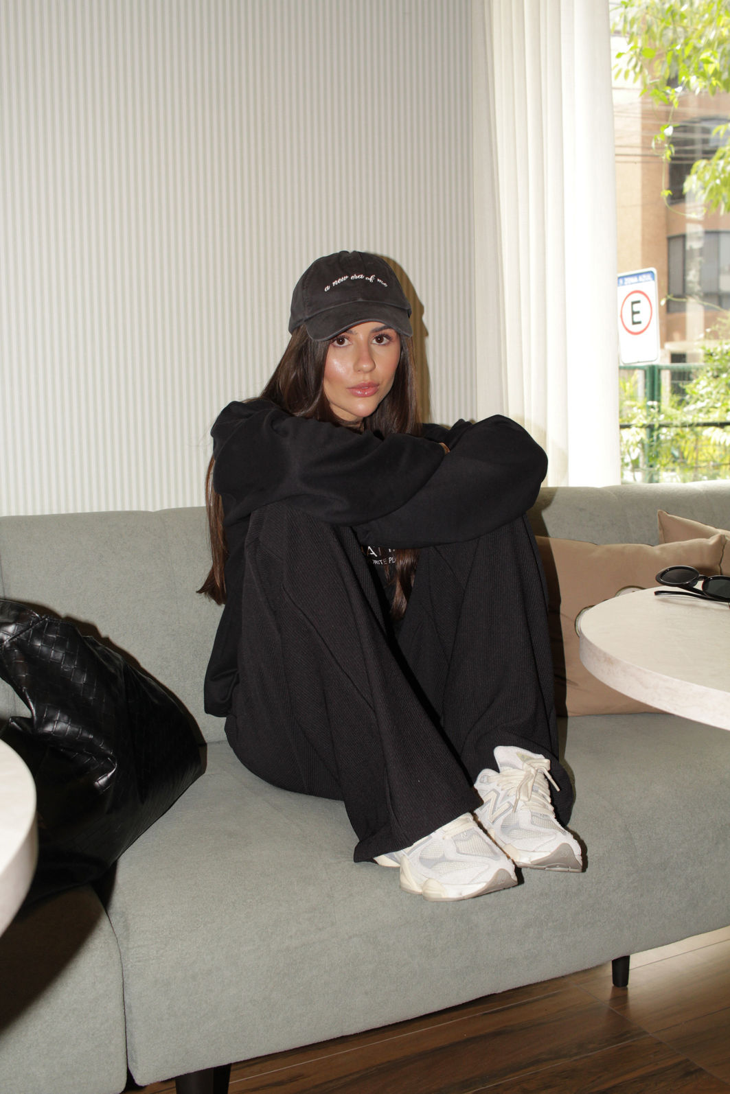 CALÇA DE MOLETOM WIDE LEG PRETA CALÇA DE MOLETOM WIDE LEG PRETA