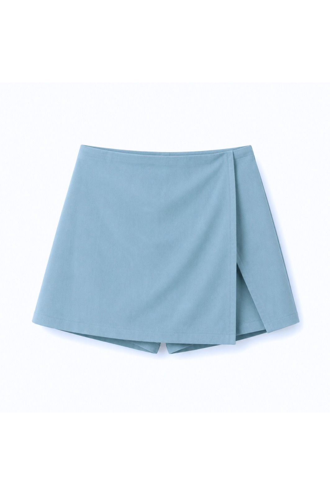 SHORTS SAIA COM ABERTURA FRONTAL ZAYA AZUL CLARO SHORTS SAIA COM ABERTURA FRONTAL ZAYA AZUL CLARO