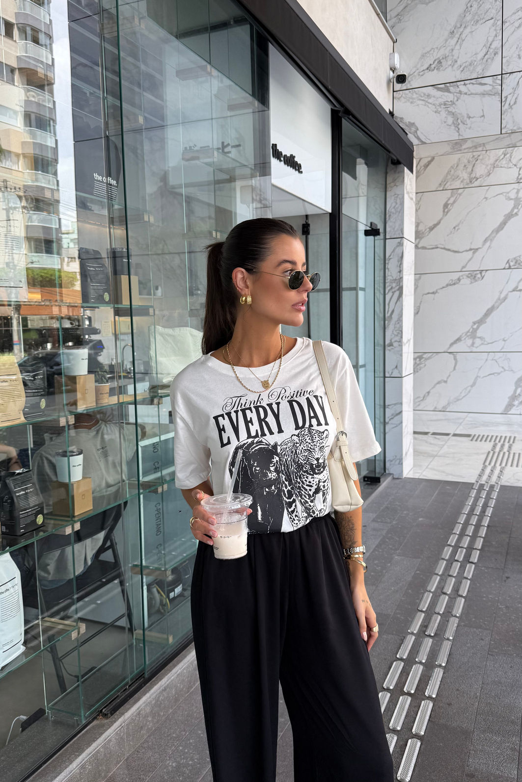 T-SHIRT ESTONADA POSITIVE EVERY DAY OFF WHITE T-SHIRT ESTONADA POSITIVE EVERY DAY OFF WHITE