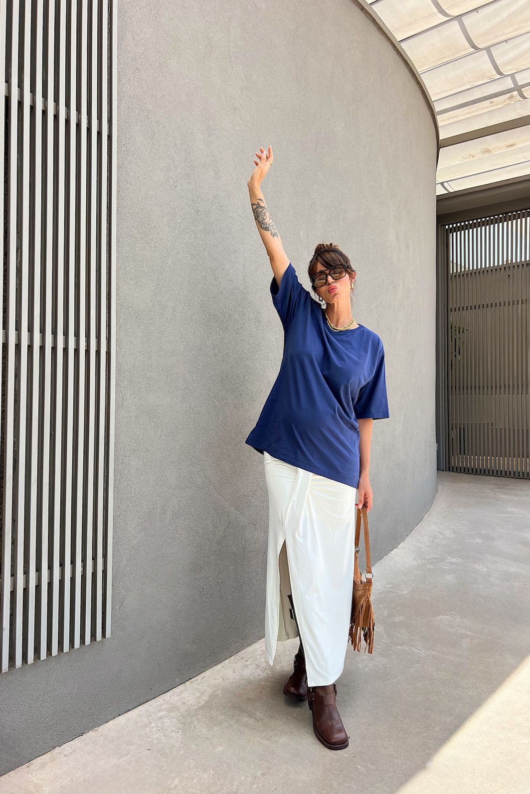 T-SHIRT ESTONADA LISA AZUL NAVY T-SHIRT ESTONADA LISA AZUL NAVY