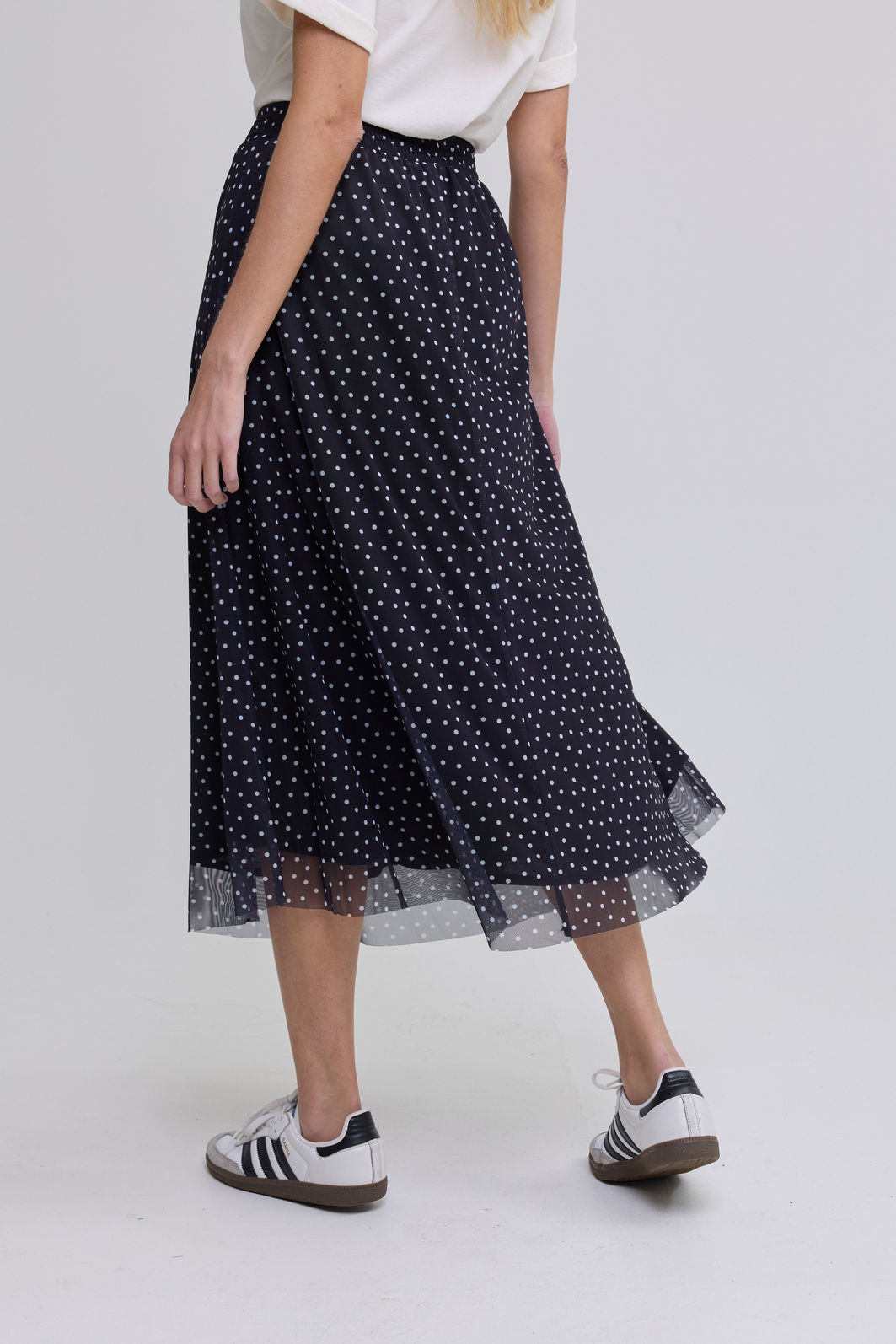 SAIA MIDI TULE CHLOE POÁ PRETO SAIA MIDI TULE CHLOE POÁ PRETO