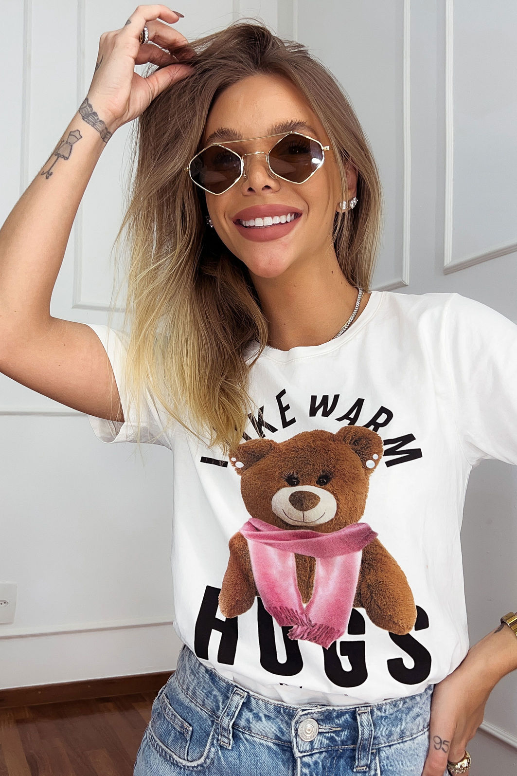 T-SHIRT ESTONADA I LIKE HUGS OFF WHITE T-SHIRT ESTONADA I LIKE HUGS OFF WHITE