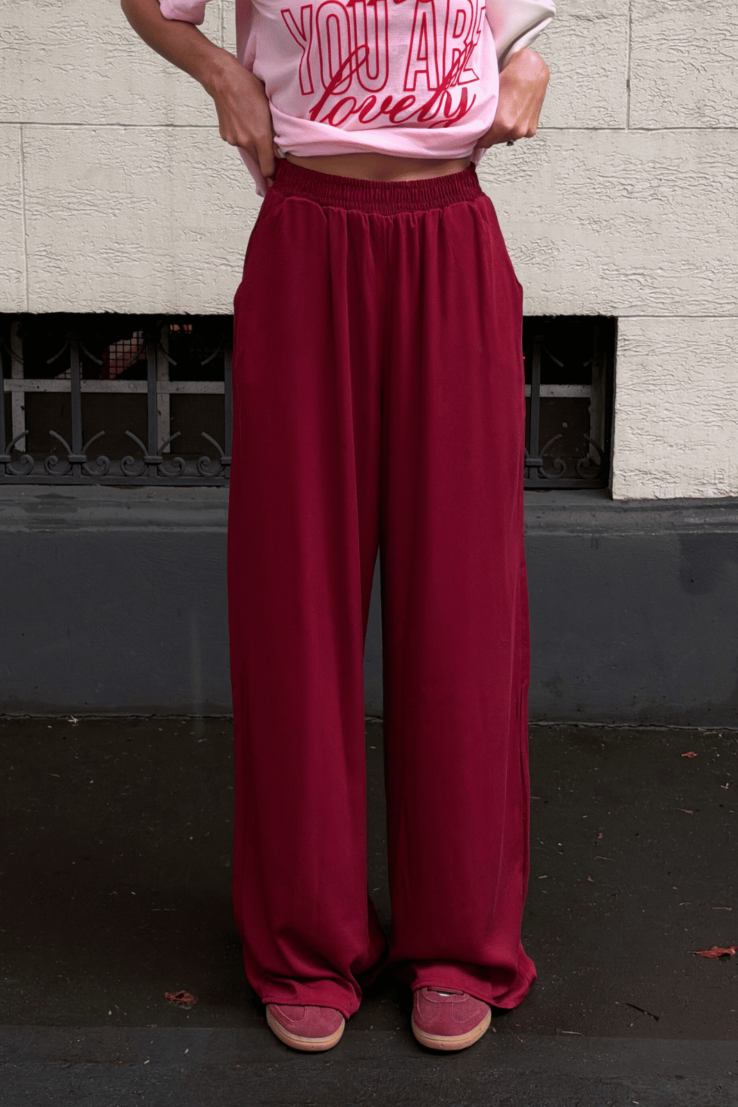 CALÇA PANTALONA LIA VERMELHO CEREJA CALÇA PANTALONA LIA VERMELHO CEREJA