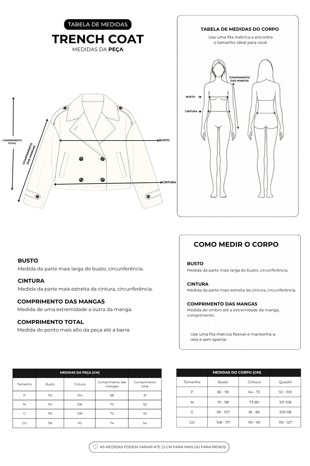 TRENCH COAT COM BOTÕES CROPPED OLIVIA MARROM TRENCH COAT COM BOTÕES CROPPED OLIVIA MARROM
