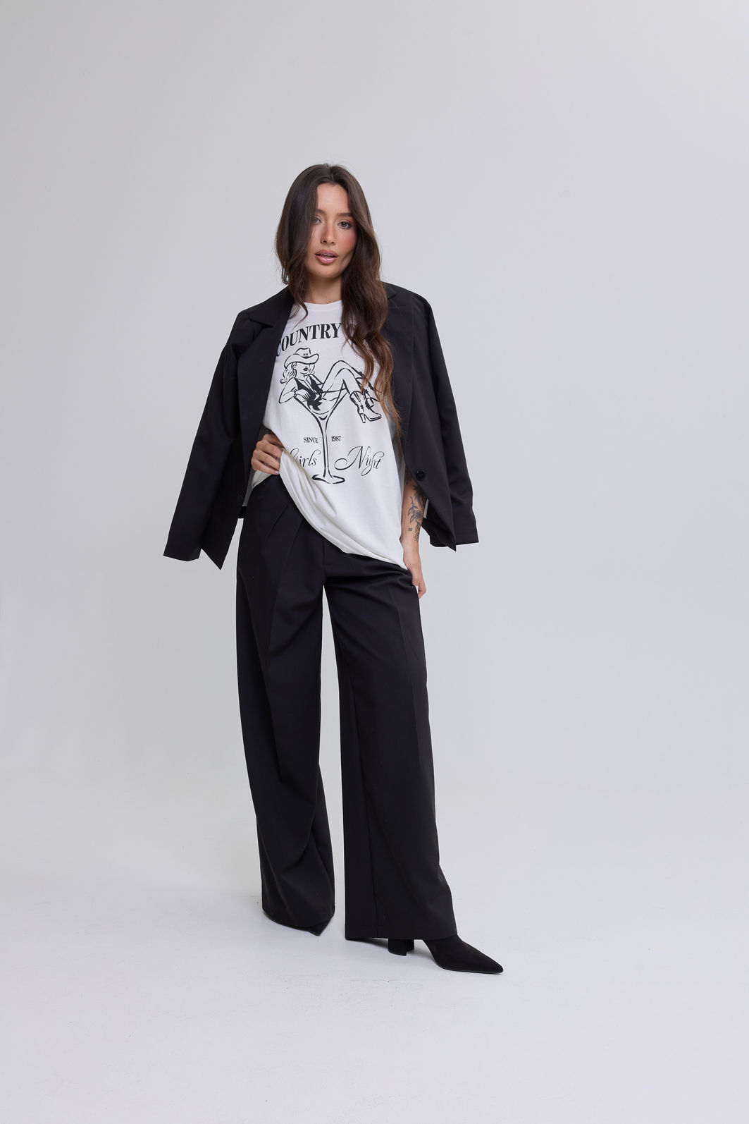 T-SHIRT OVERSIZED GIRLS COUNTRY OFF WHITE T-SHIRT OVERSIZED GIRLS COUNTRY OFF WHITE