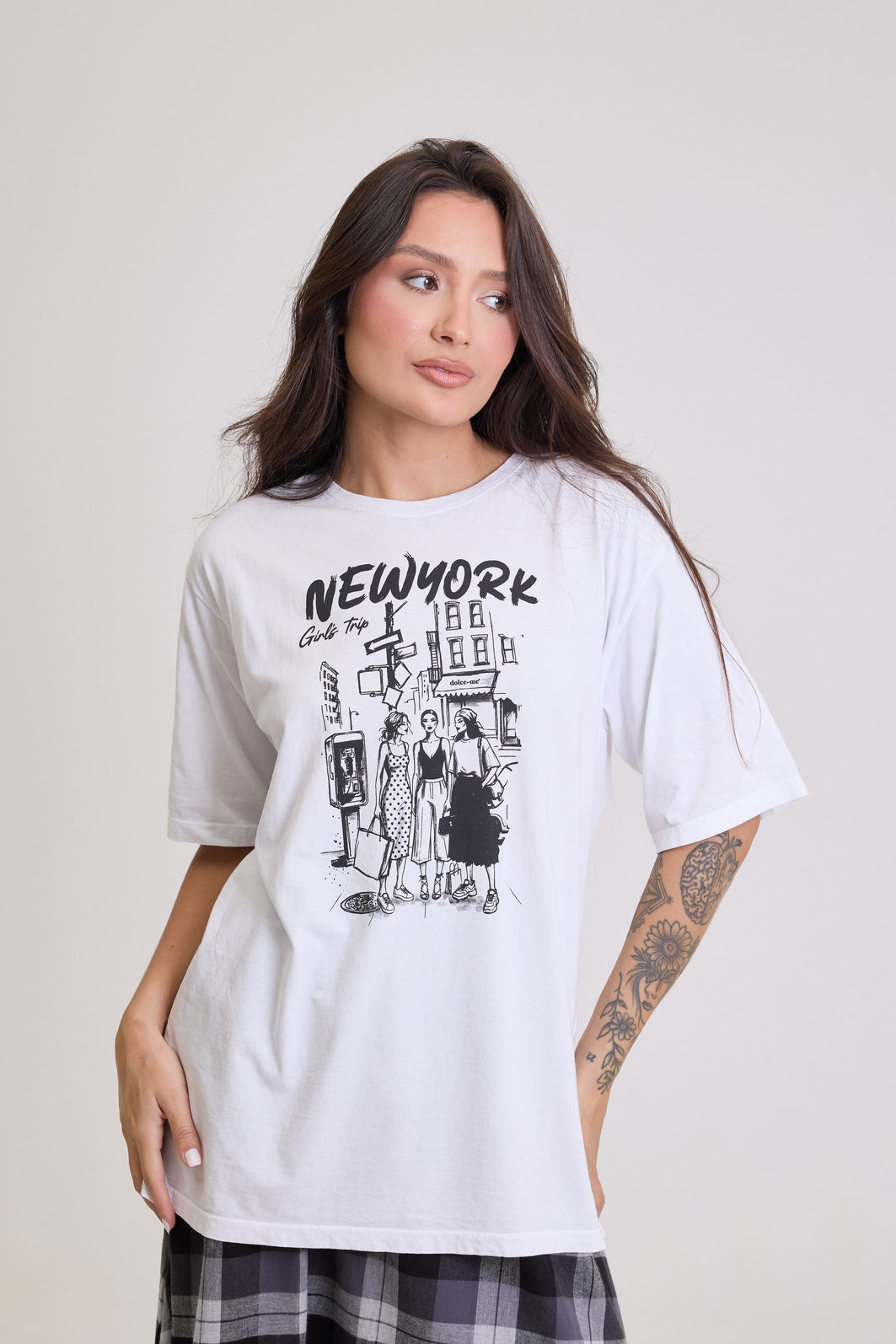 T-SHIRT OVERSIZED NYC GIRLS TRIP BRANCA