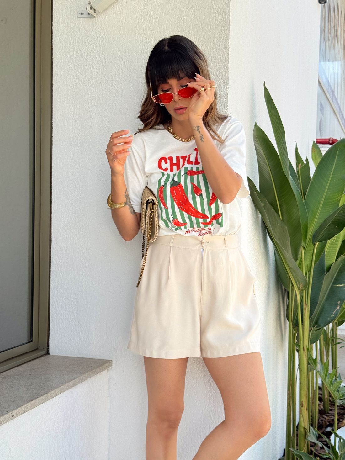 SHORTS ALFAIATARIA BARCELONA AREIA SHORTS ALFAIATARIA BARCELONA AREIA