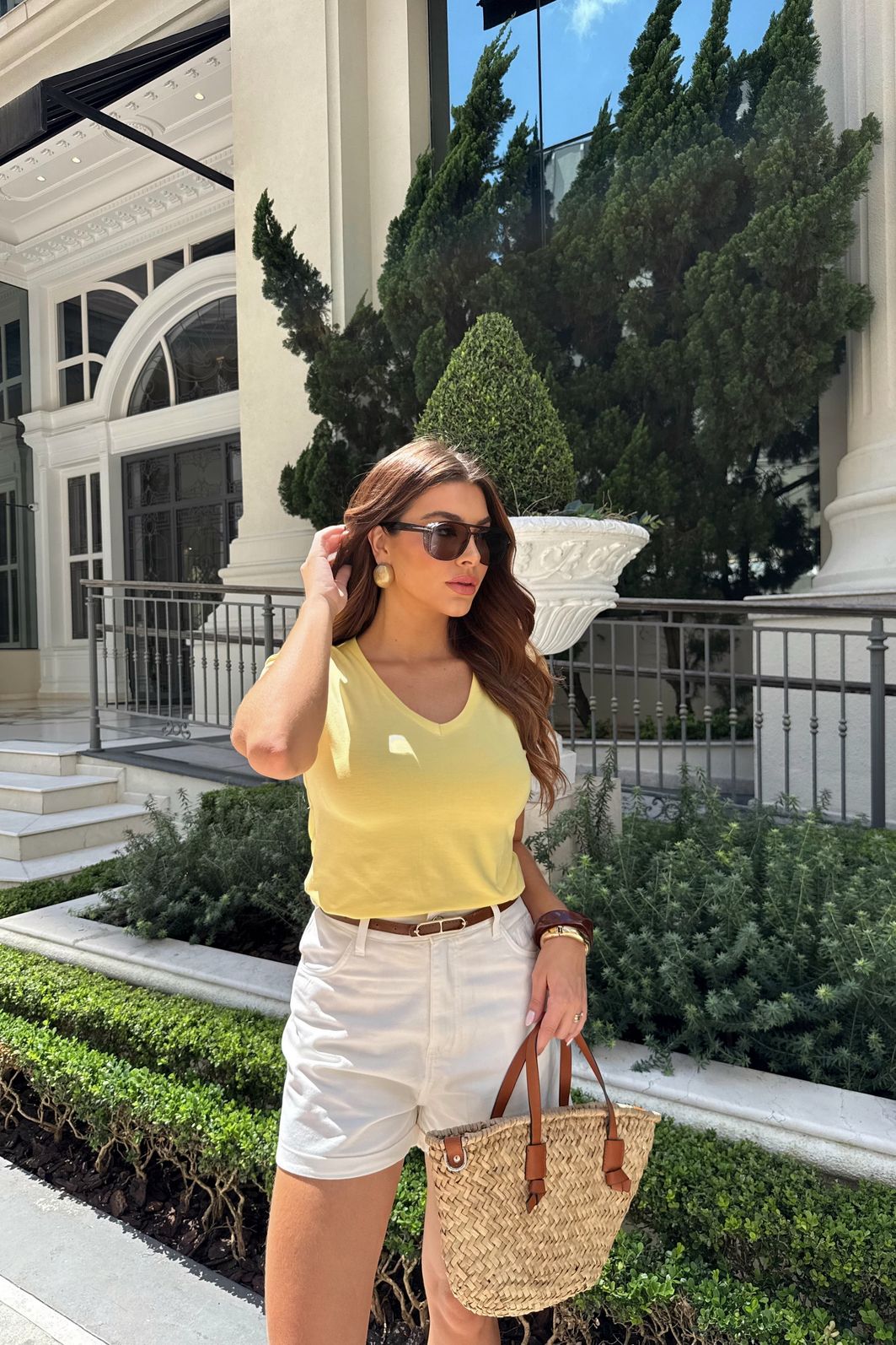 BLUSA VISCOLYCRA DECOTE V AMARELO MANTEIGA BLUSA VISCOLYCRA DECOTE V AMARELO MANTEIGA