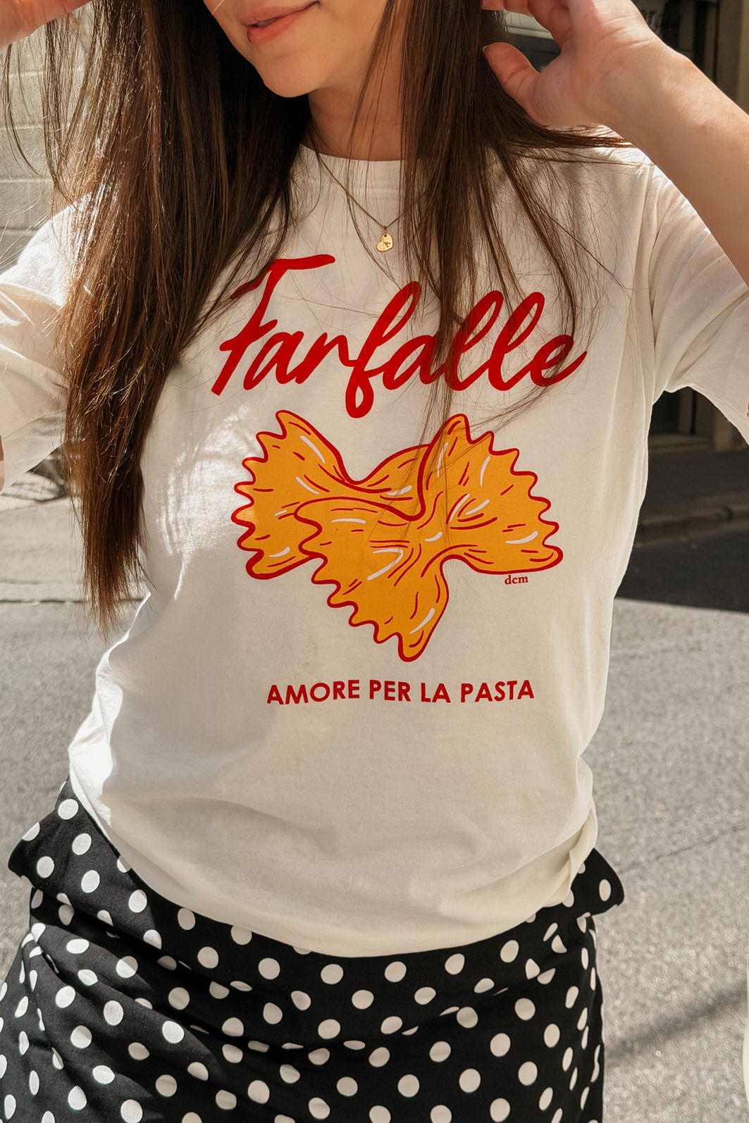 T-SHIRT ESTONADA FARFALLE PASTA OFF WHITE T-SHIRT ESTONADA FARFALLE PASTA OFF WHITE