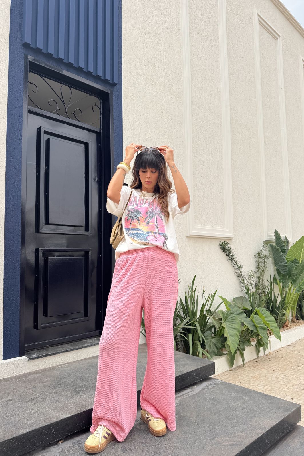 T-SHIRT OVERSIZED PARADISE EVERY DAY OFF WHITE