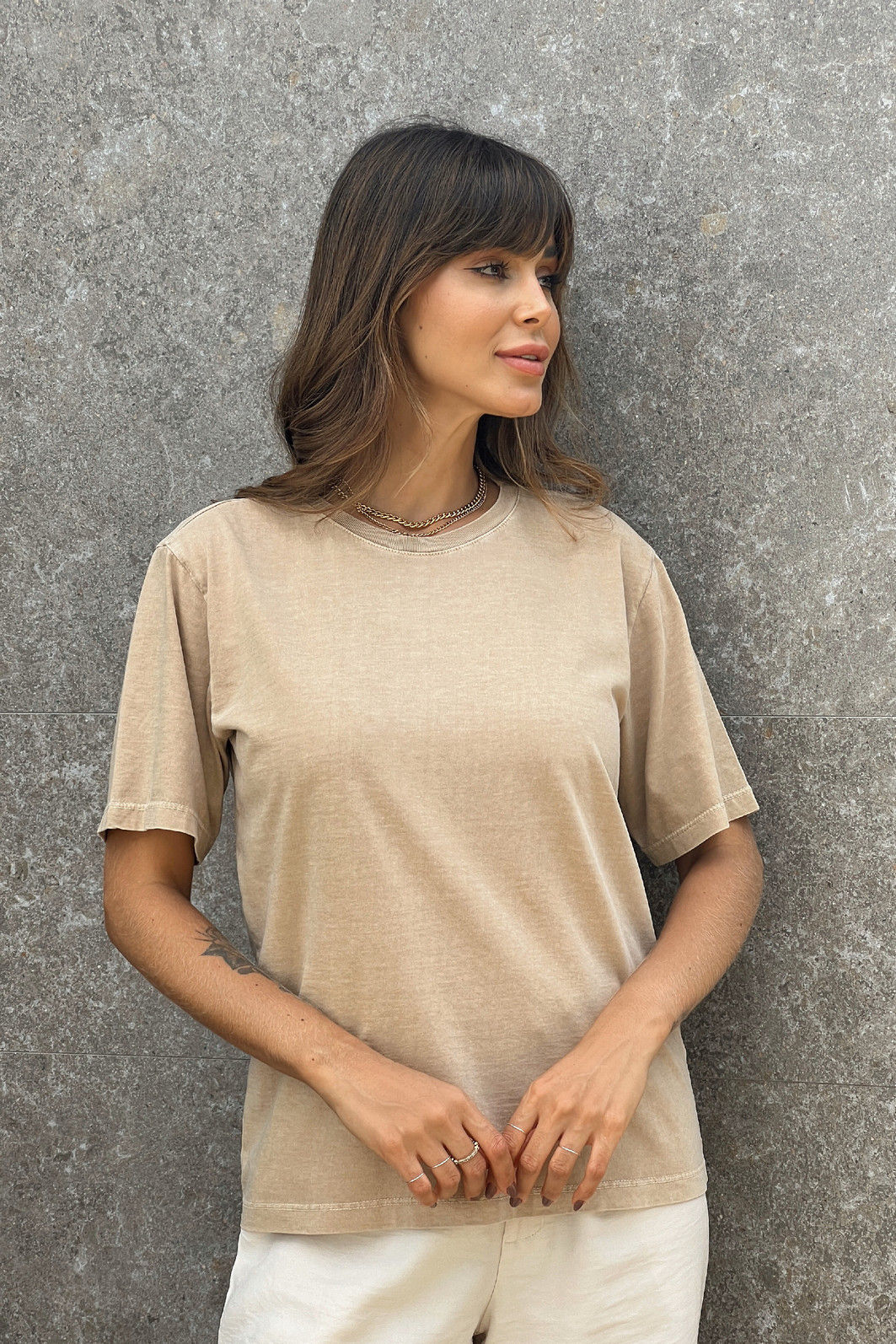T-SHIRT ESTONADA LISA CAMEL T-SHIRT ESTONADA LISA CAMEL
