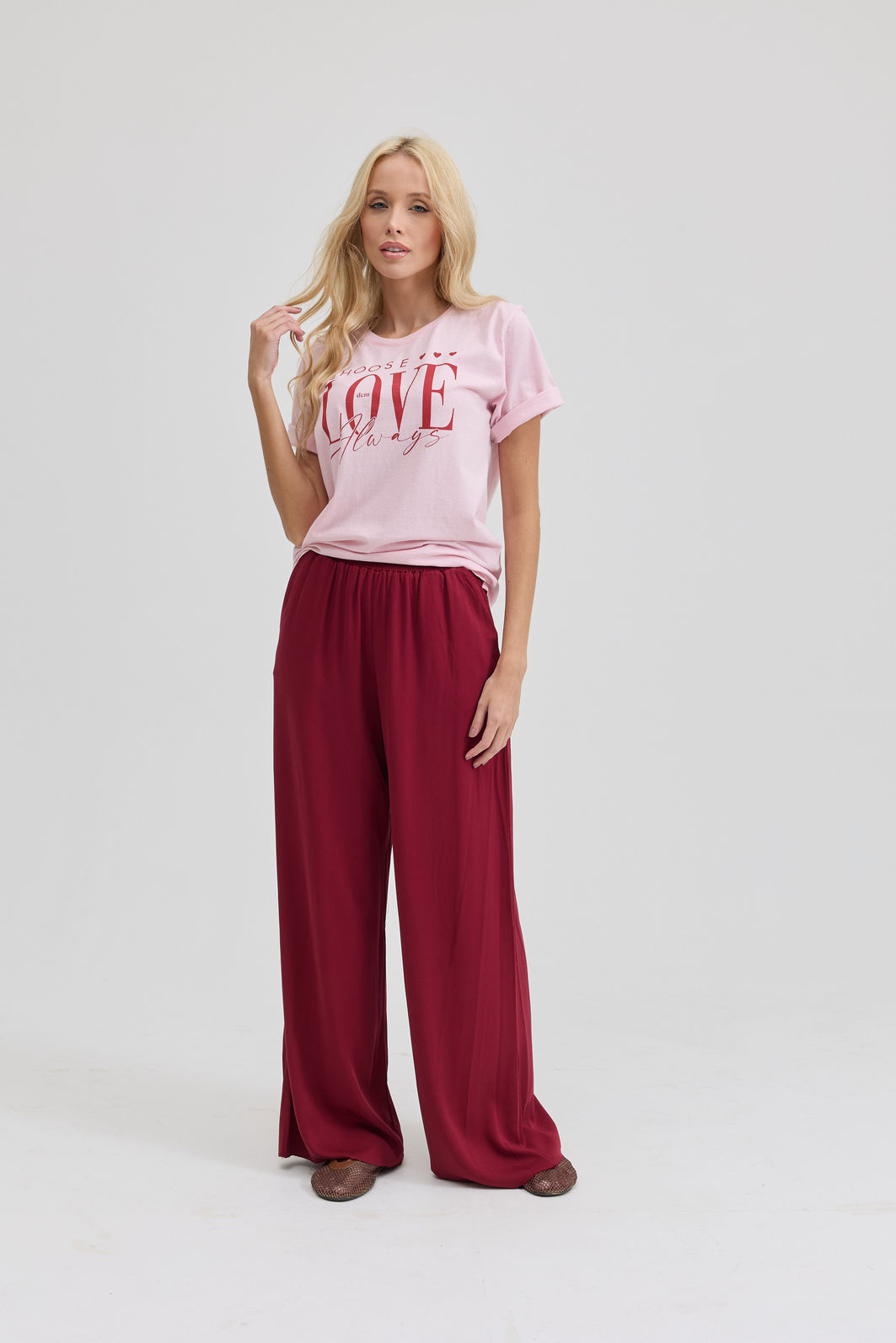 CALÇA PANTALONA LIA VERMELHO CEREJA CALÇA PANTALONA LIA VERMELHO CEREJA