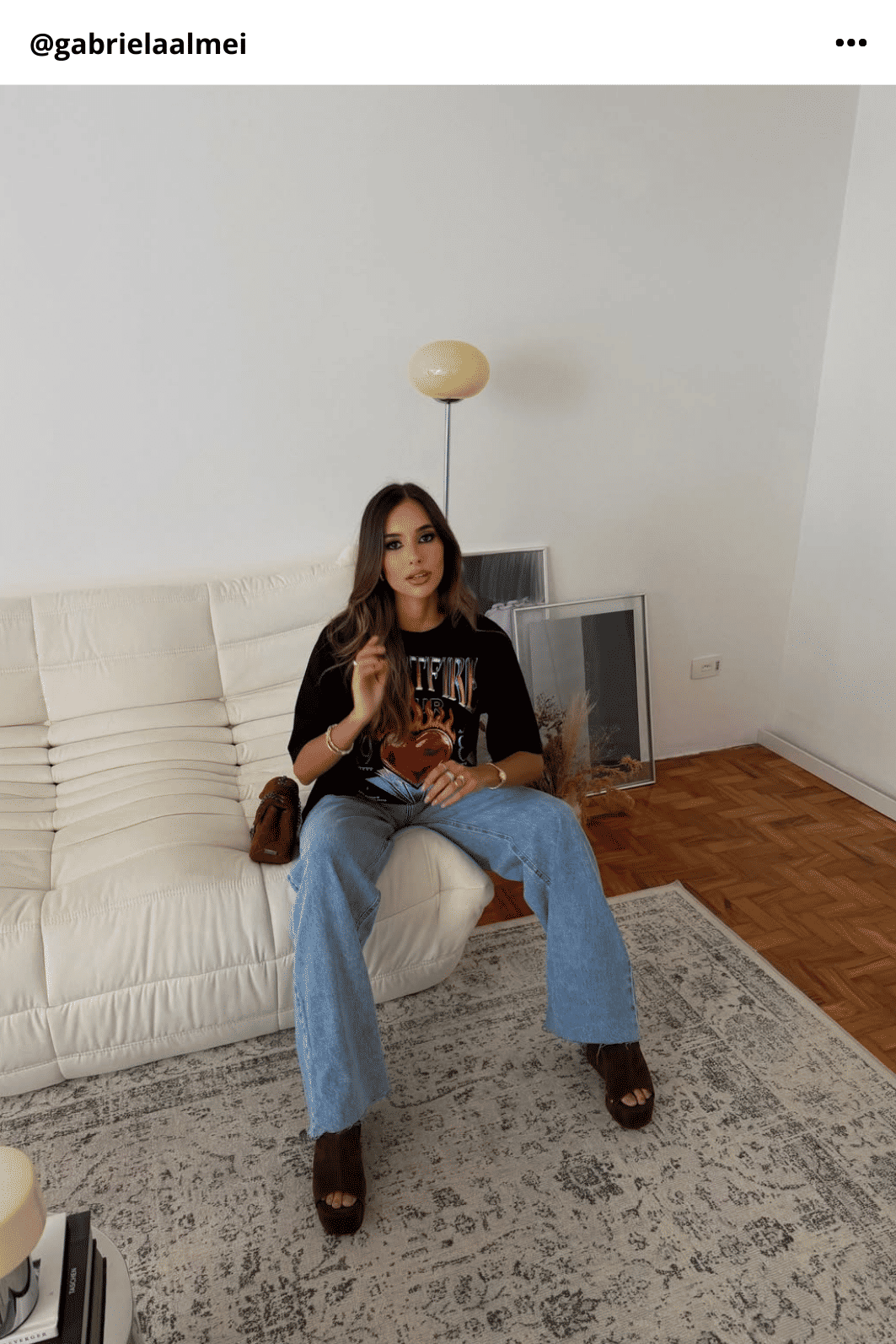 T-SHIRT OVERSIZED ESTONADA HEARTFIRE PRETA