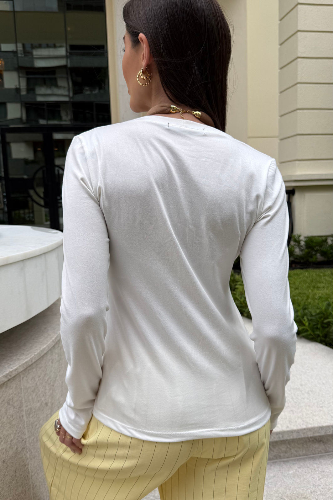 BLUSA MANGA LONGA LOVE OFF WHITE BLUSA MANGA LONGA LOVE OFF WHITE