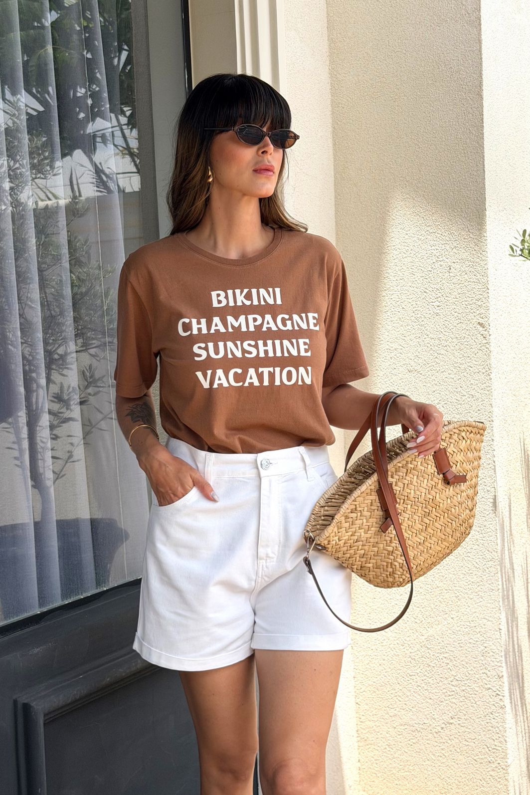 T-SHIRT ESTONADA BIKINI VACATION MARROM CLIMBER T-SHIRT ESTONADA BIKINI VACATION MARROM CLIMBER