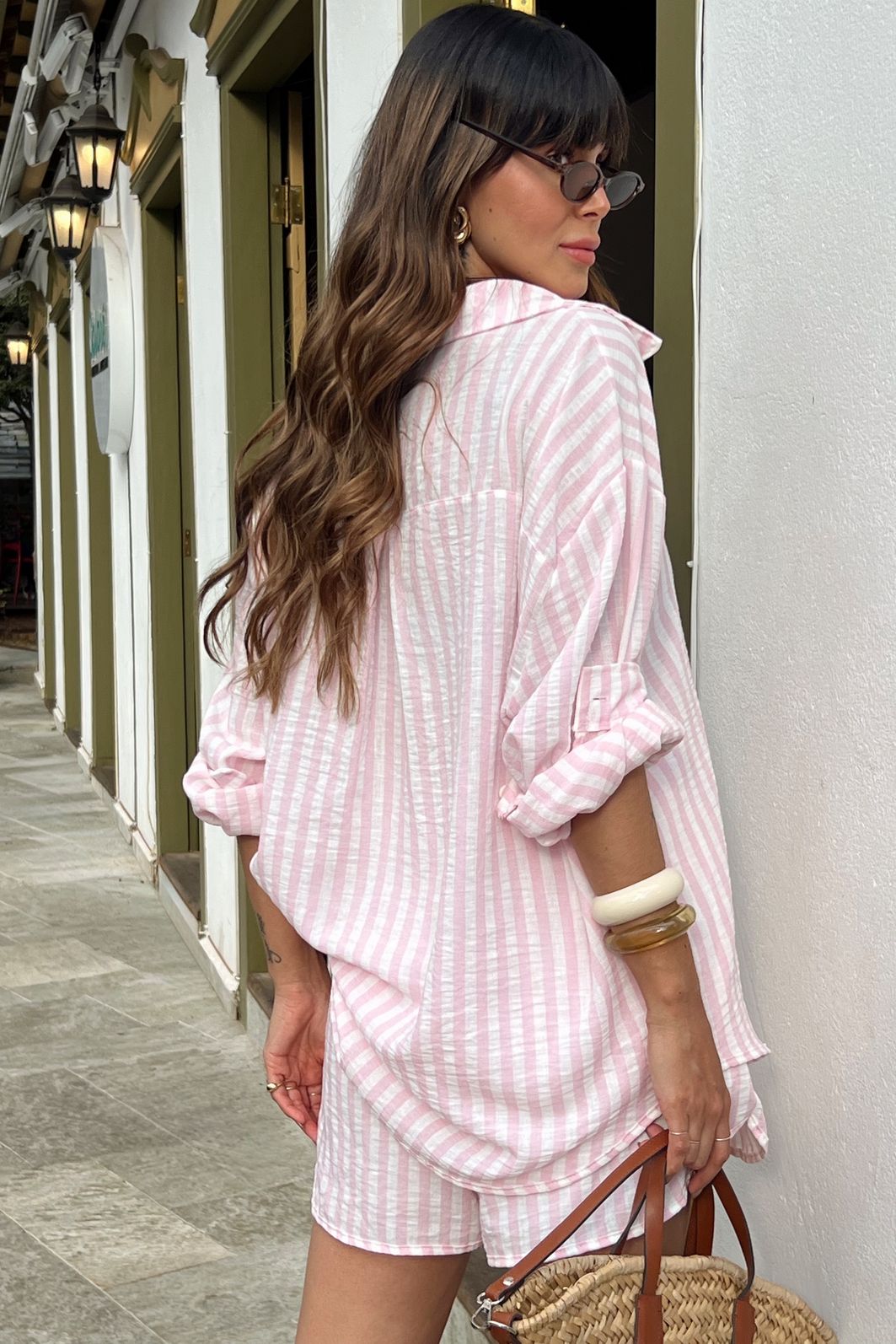 SHORTS LISTRADO FRESH ROSA CANDY SHORTS LISTRADO FRESH ROSA CANDY