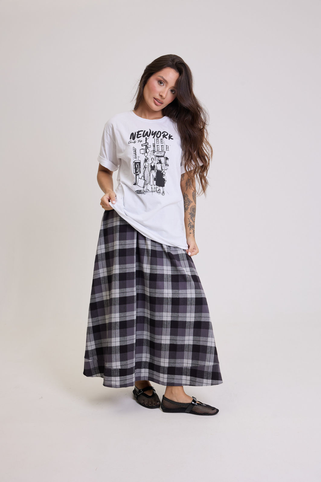 T-SHIRT OVERSIZED NYC GIRLS TRIP BRANCA