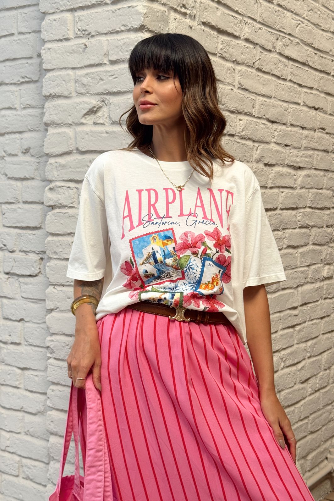 T-SHIRT OVERSIZED AIRPLANE MODE OFF WHITE