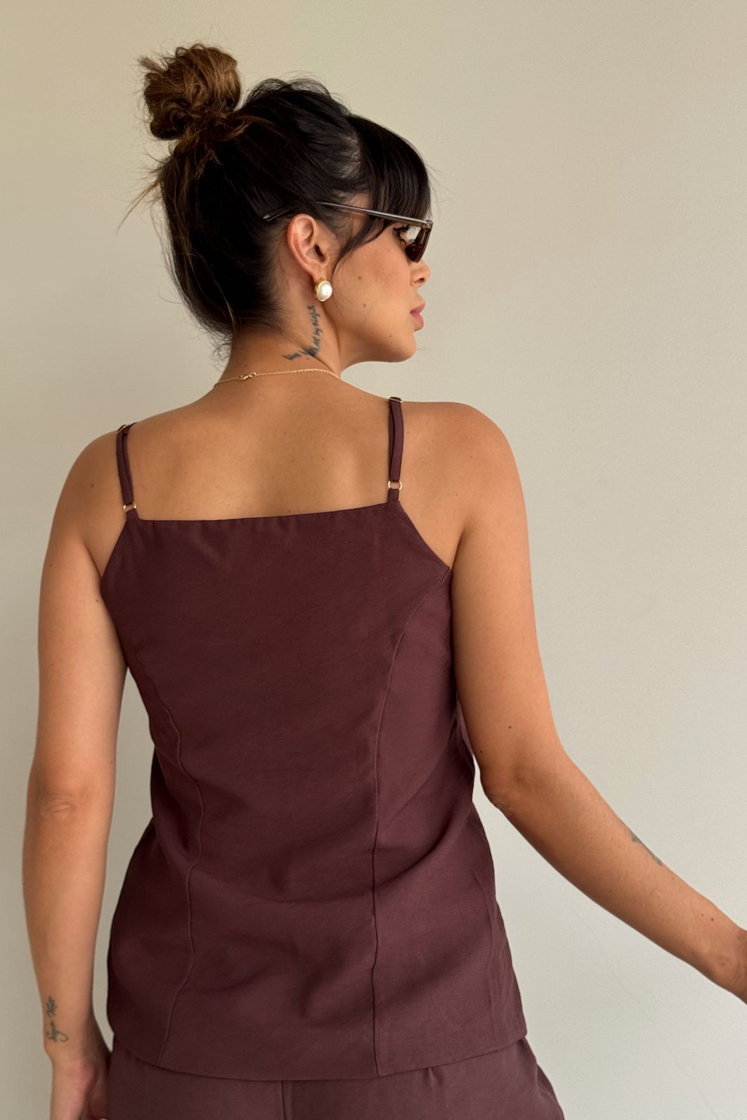 CONJUNTO ALFAIATARIA PORTOFINO MARROM