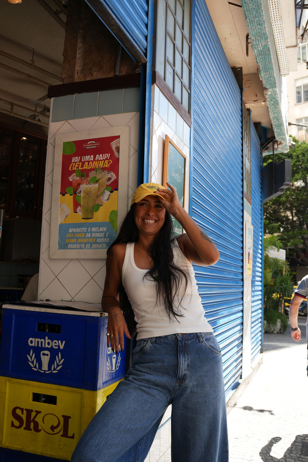 BONÉ DAD HAT MADE IN BRAZIL AMARELO MANTEIGA