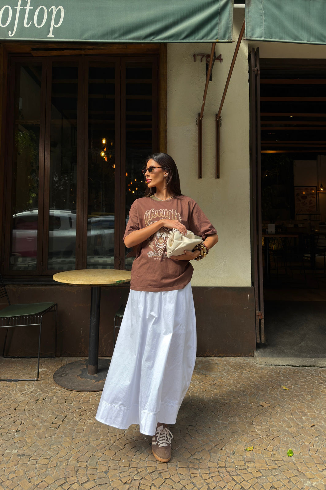 T-SHIRT ESTONADA STRENGHT WORLD MARROM CHOCOLATE T-SHIRT ESTONADA STRENGHT WORLD MARROM CHOCOLATE