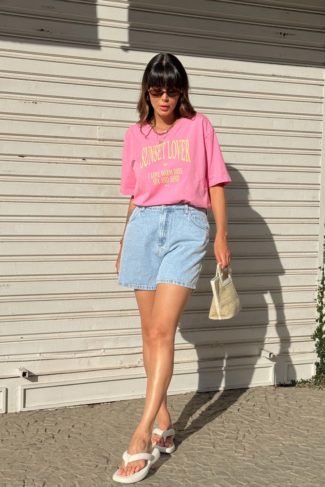 T-SHIRT ESTONADA SUNSET LOVER ROSA CREAM T-SHIRT ESTONADA SUNSET LOVER ROSA CREAM