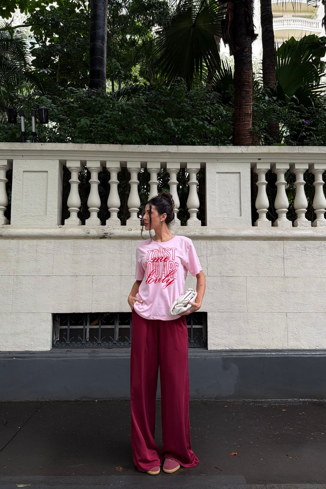 CALÇA PANTALONA LIA VERMELHO CEREJA CALÇA PANTALONA LIA VERMELHO CEREJA
