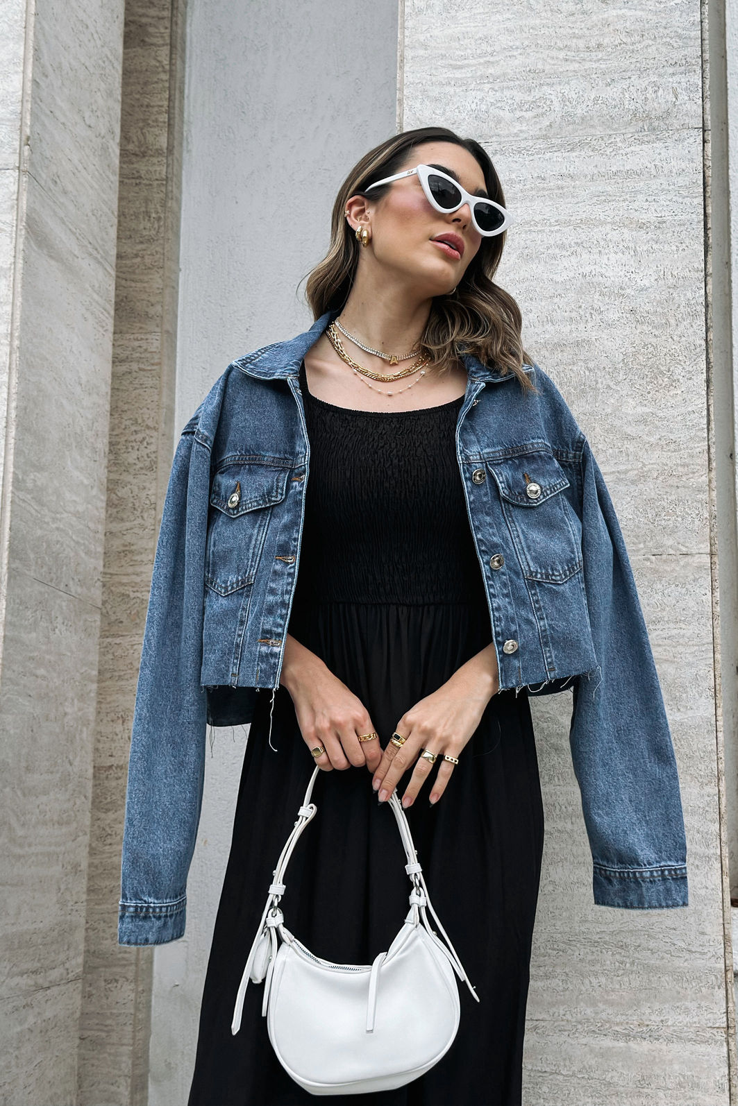 JAQUETA JEANS CROPPED OVER JAQUETA JEANS CROPPED OVER