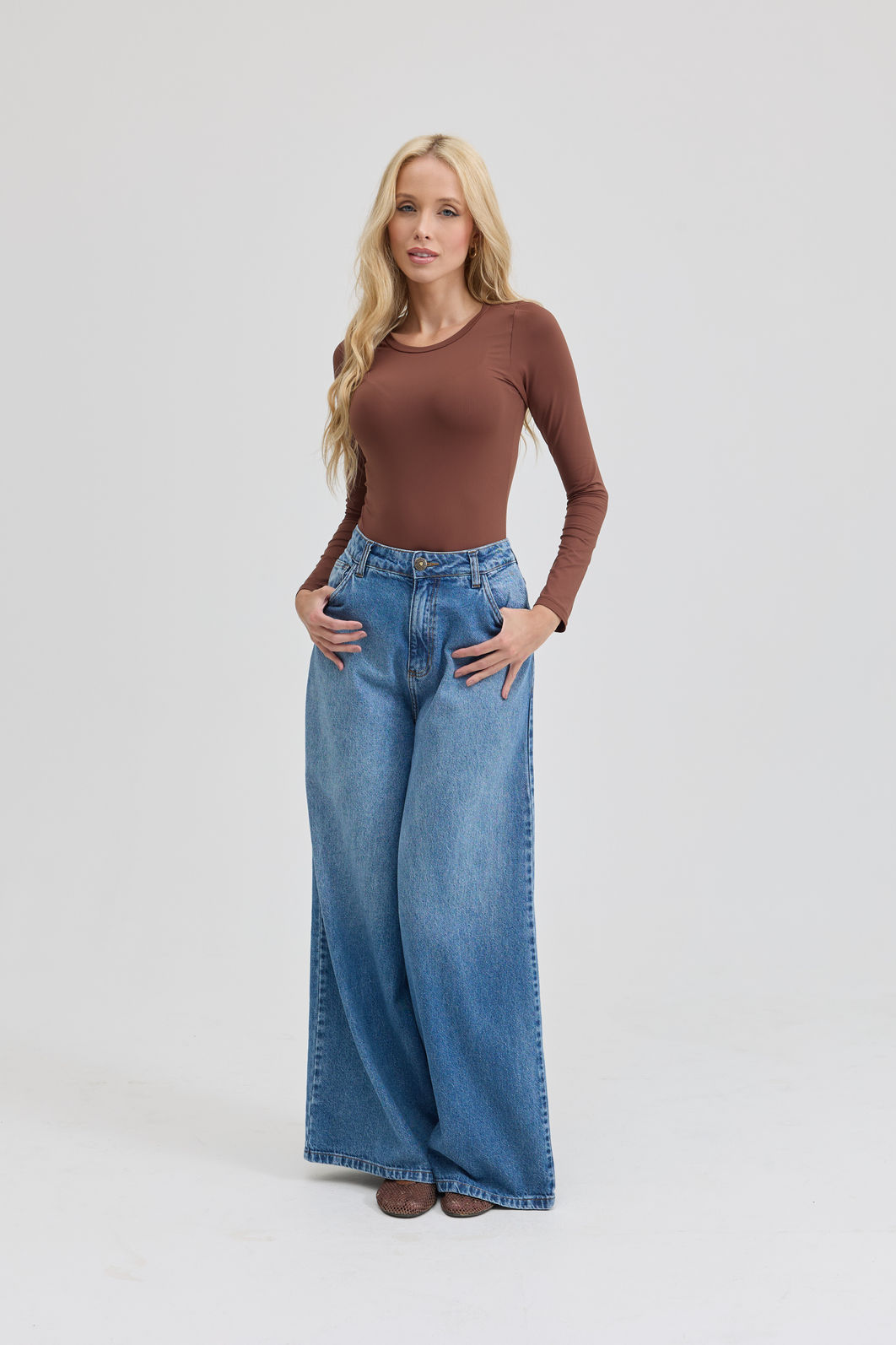 CALÇA JEANS SUPER PANTALONA CELINE AZUL CALÇA JEANS SUPER PANTALONA CELINE AZUL