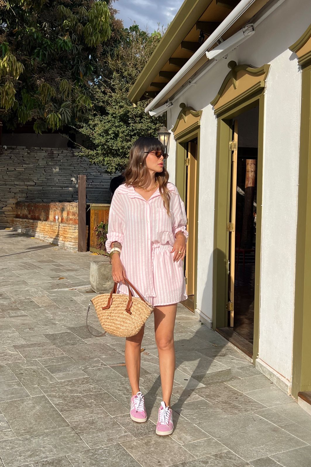 SHORTS LISTRADO FRESH ROSA CANDY SHORTS LISTRADO FRESH ROSA CANDY