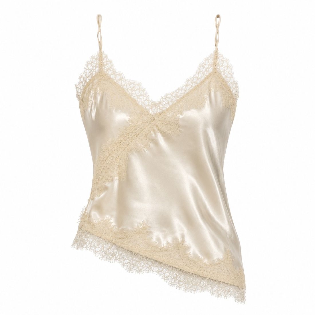 BLUSA CETIM COM DETALHES EM RENDA SABINE CHAMPAGNE BLUSA CETIM COM DETALHES EM RENDA SABINE CHAMPAGNE