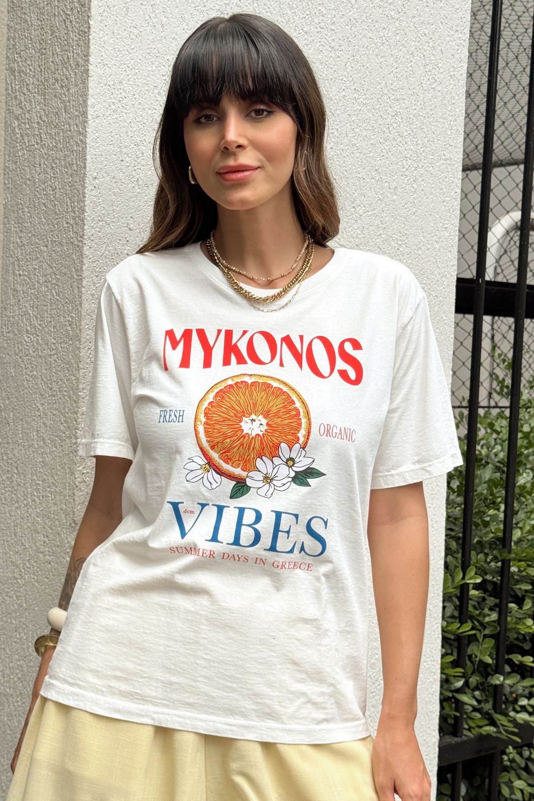 T-SHIRT ESTONADA MYKONOS VIBES OFF WHITE T-SHIRT ESTONADA MYKONOS VIBES OFF WHITE