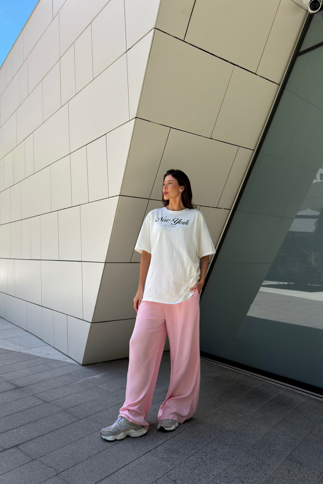 T-SHIRT OVERSIZED NEW YORK OFF WHITE