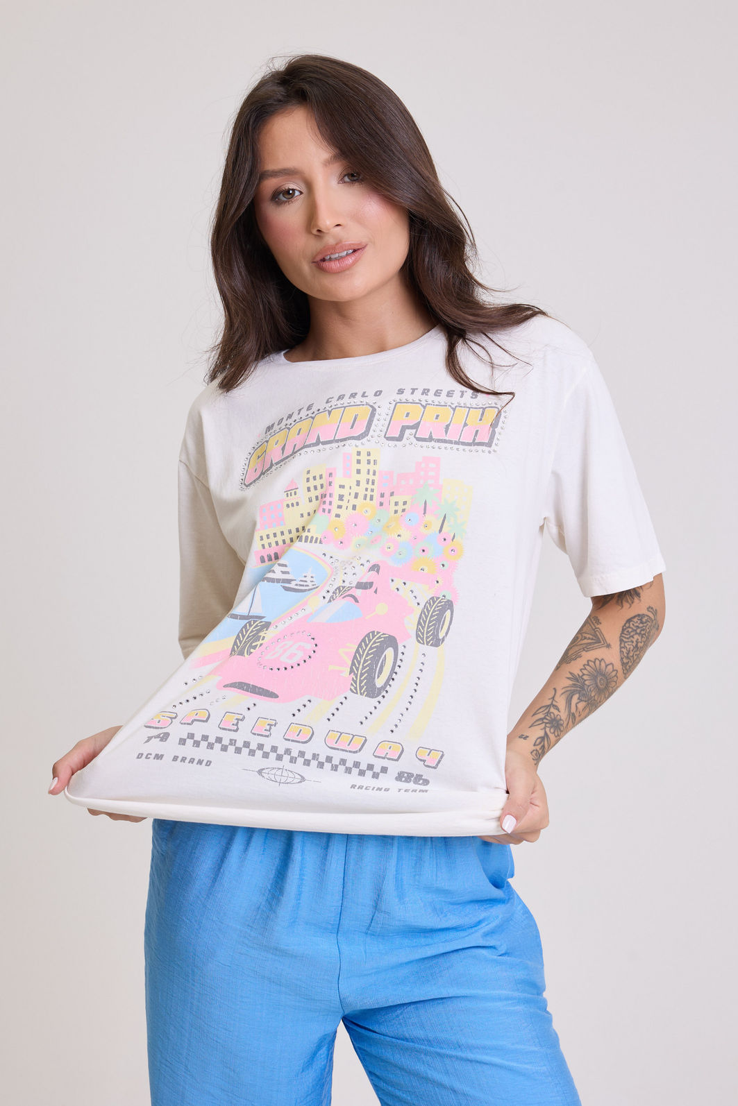 T-SHIRT ESTONADA MONTE CARLO F1 OFF WHITE T-SHIRT ESTONADA MONTE CARLO F1 OFF WHITE