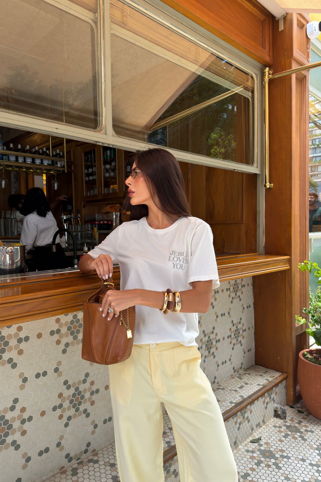 T-SHIRT ESTONADA JESUS LOVES OFF WHITE T-SHIRT ESTONADA JESUS LOVES OFF WHITE