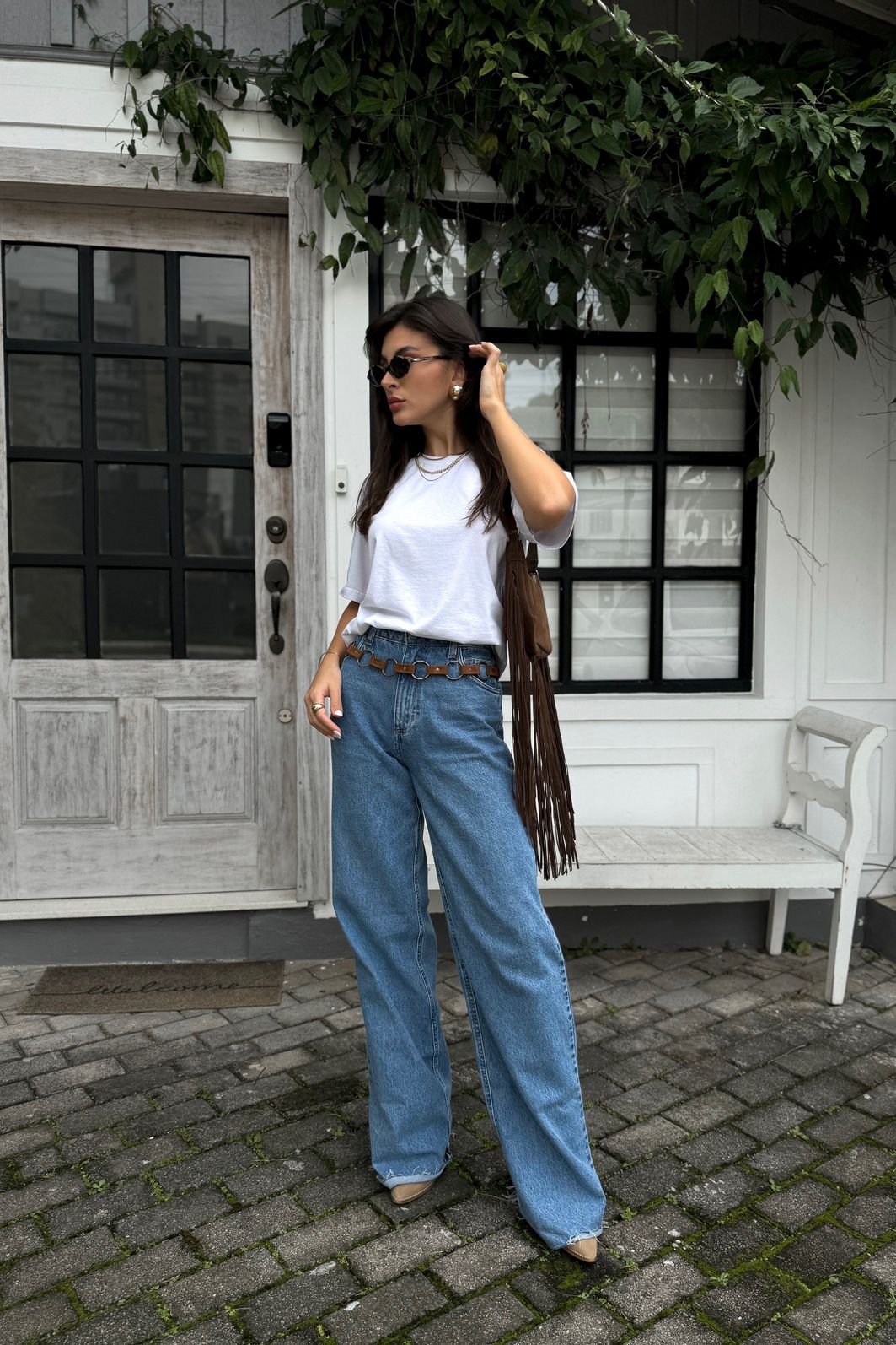 CALÇA JEANS WIDE LEG HAILEY AZUL CALÇA JEANS WIDE LEG HAILEY AZUL