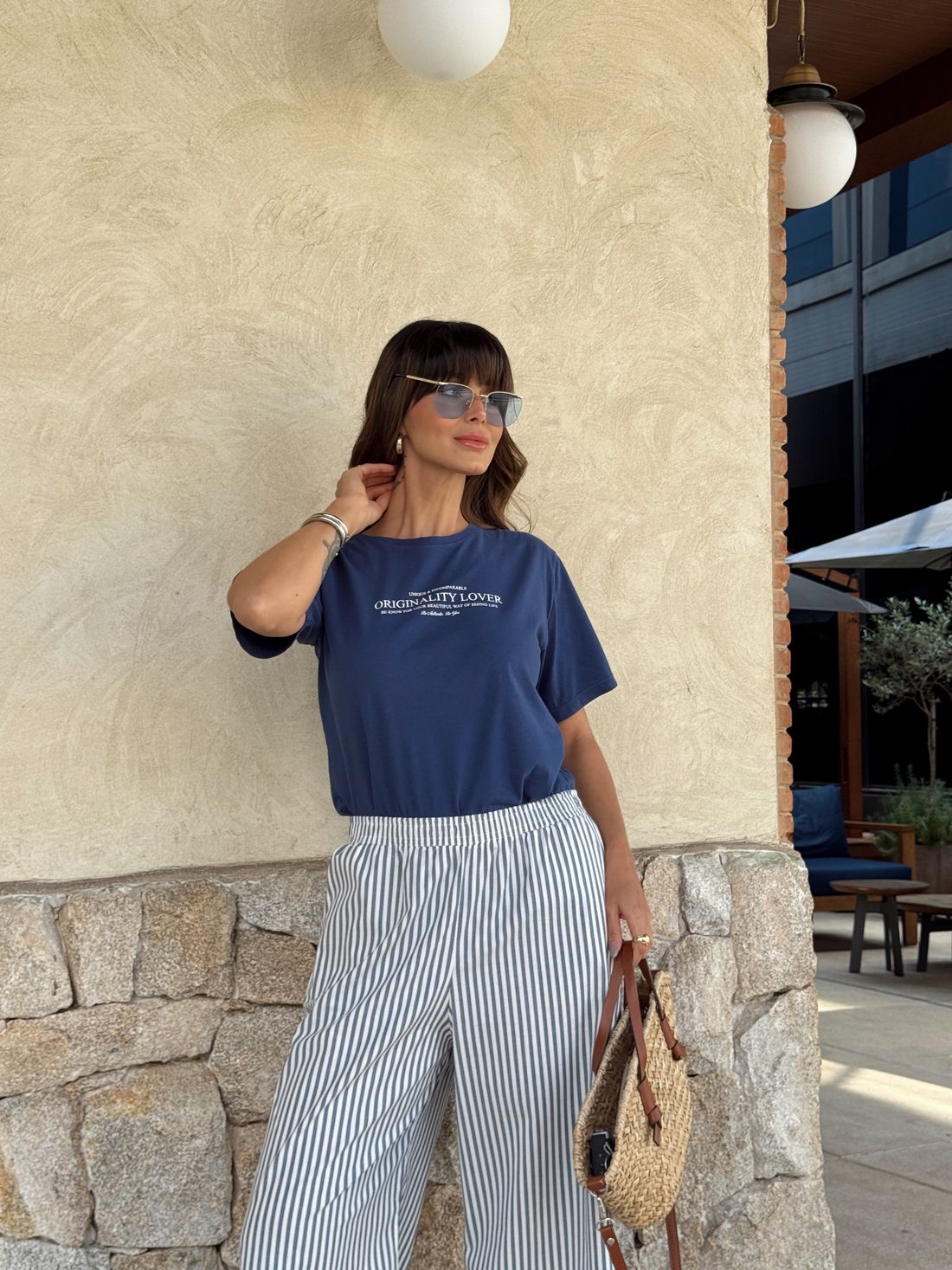 T-SHIRT ESTONADA ORIGINALITY LOVER AZUL NAVY