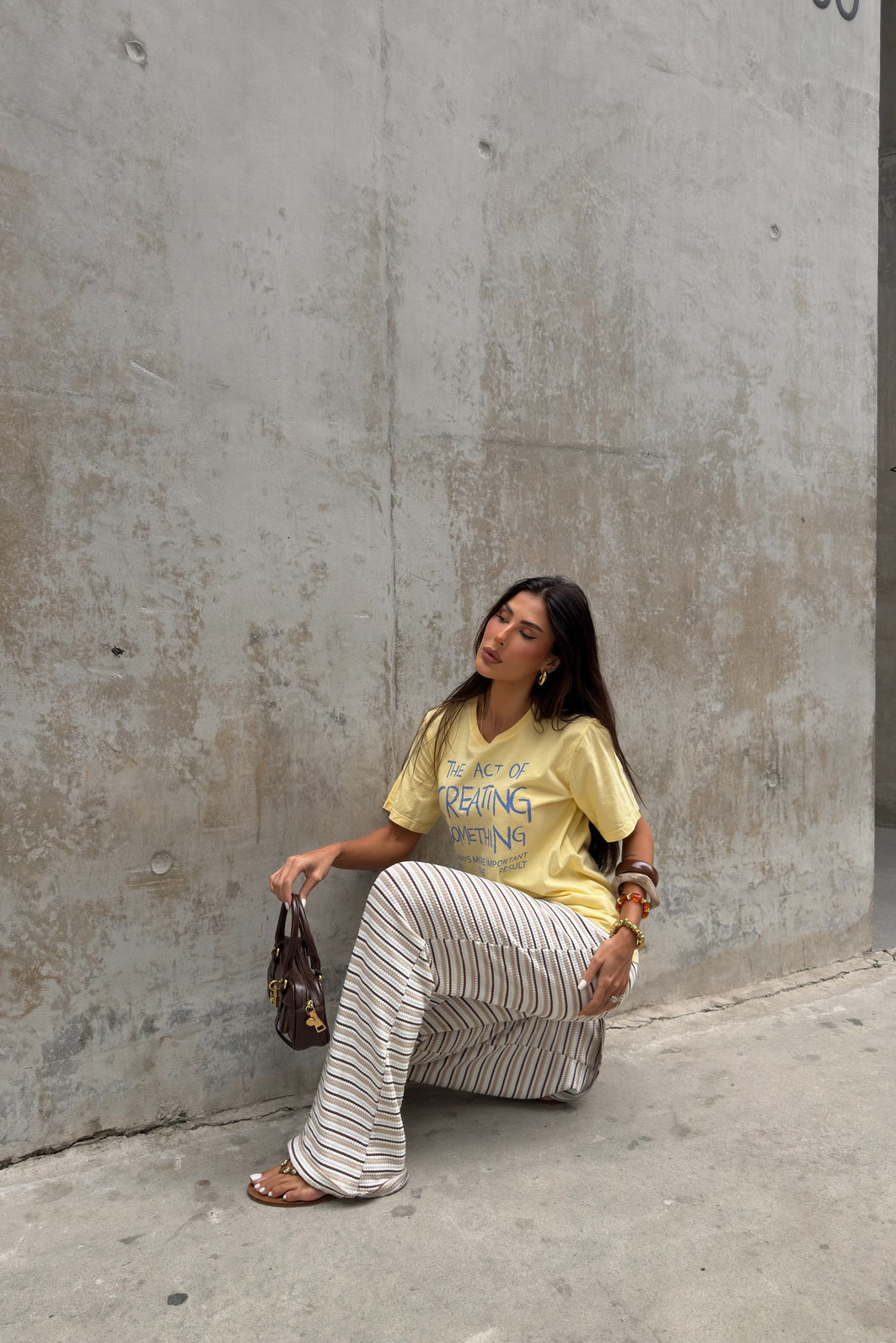 T-SHIRT ESTONADA CREATING SOMETHING AMARELO CANDY T-SHIRT ESTONADA CREATING SOMETHING AMARELO CANDY