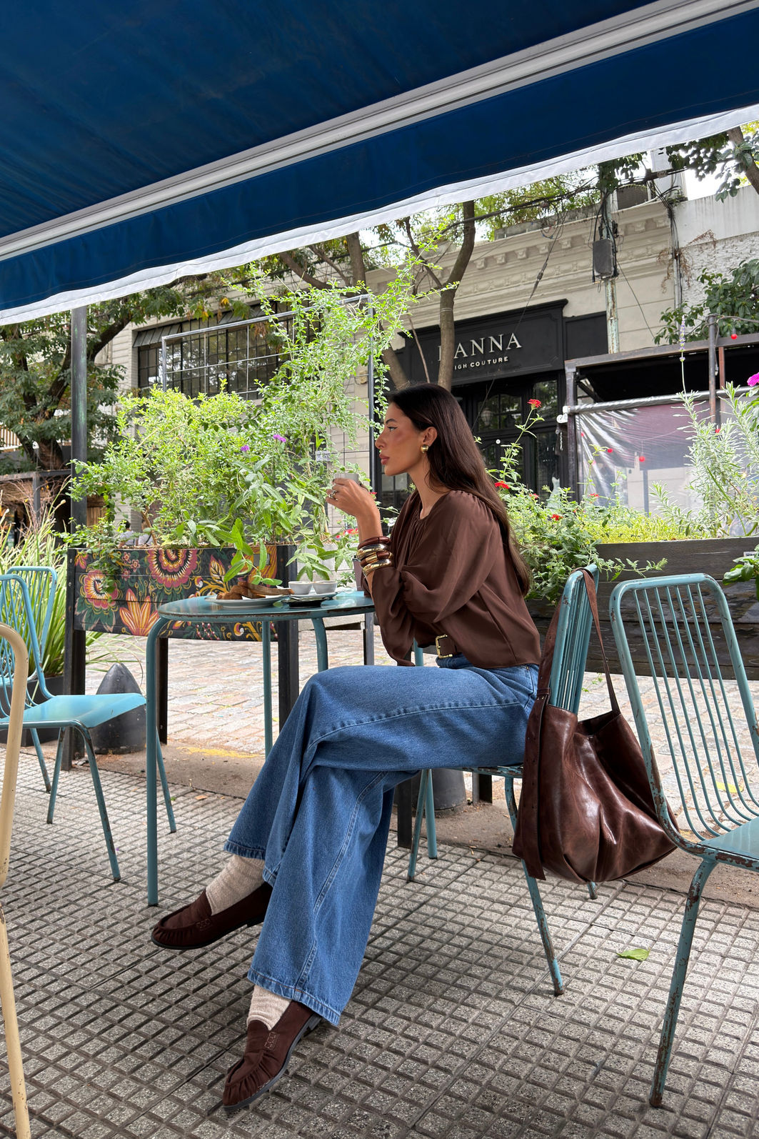 CALÇA JEANS SUPER PANTALONA CELINE AZUL CALÇA JEANS SUPER PANTALONA CELINE AZUL