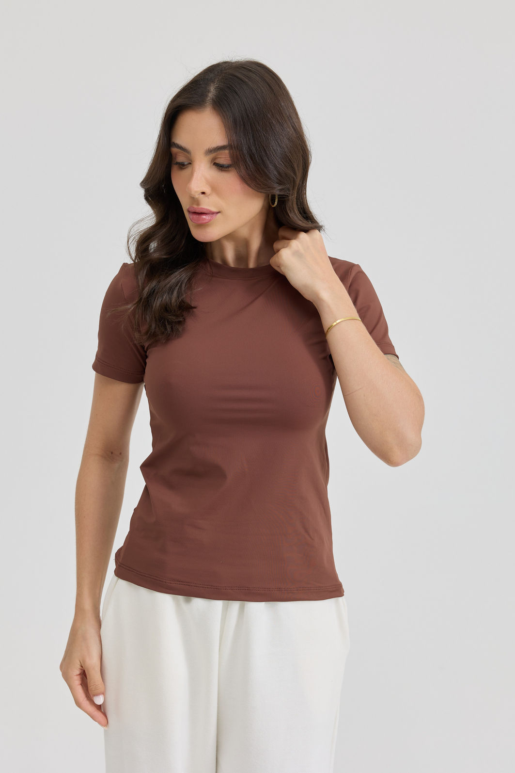BLUSA POLIAMIDA LAURA MARROM BLUSA POLIAMIDA LAURA MARROM