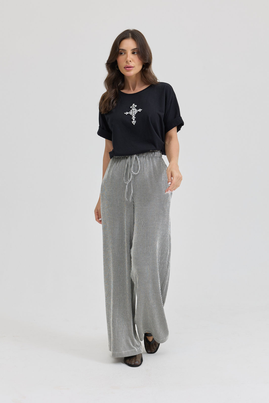 CALÇA PANTALONA LOUISE PRETA CALÇA PANTALONA LOUISE PRETA