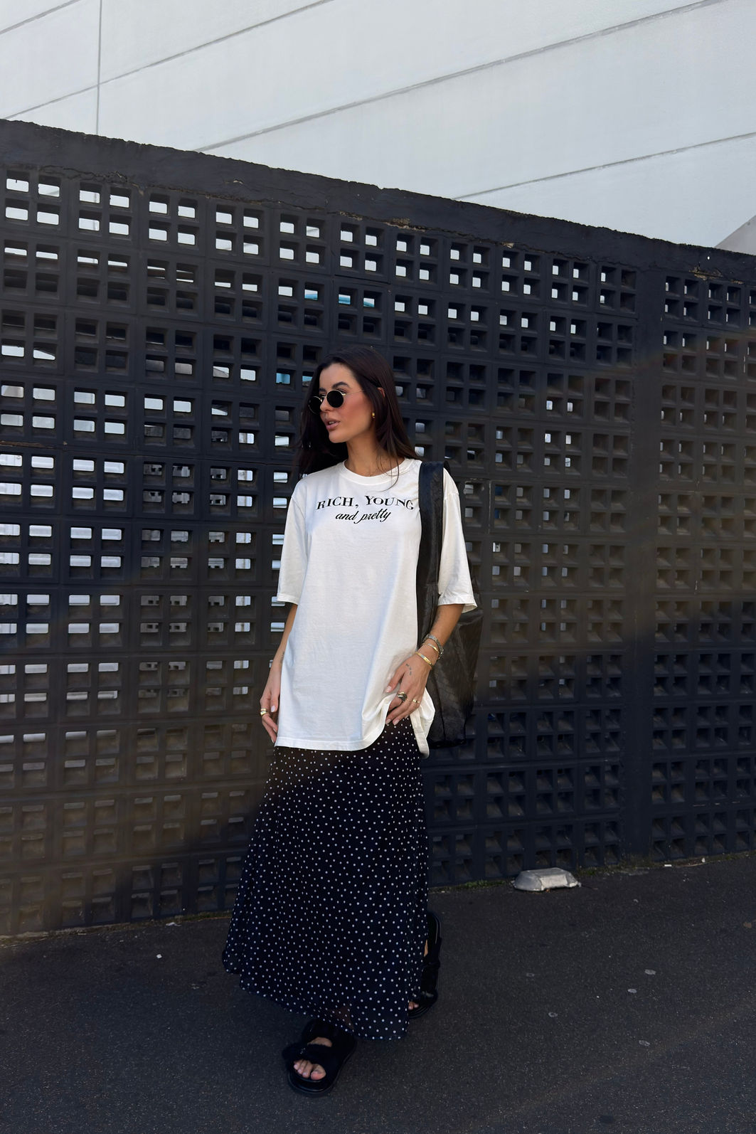 T-SHIRT OVERSIZED RICH YOUNG OFF WHITE