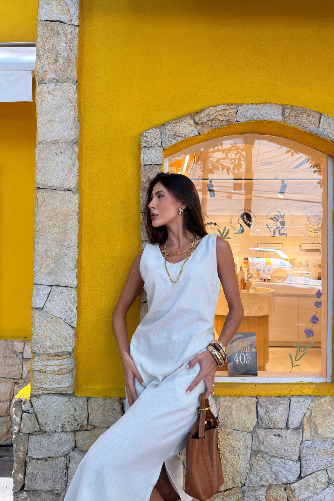 VESTIDO LONGO LINHO MARTHA AREIA VESTIDO LONGO LINHO MARTHA AREIA