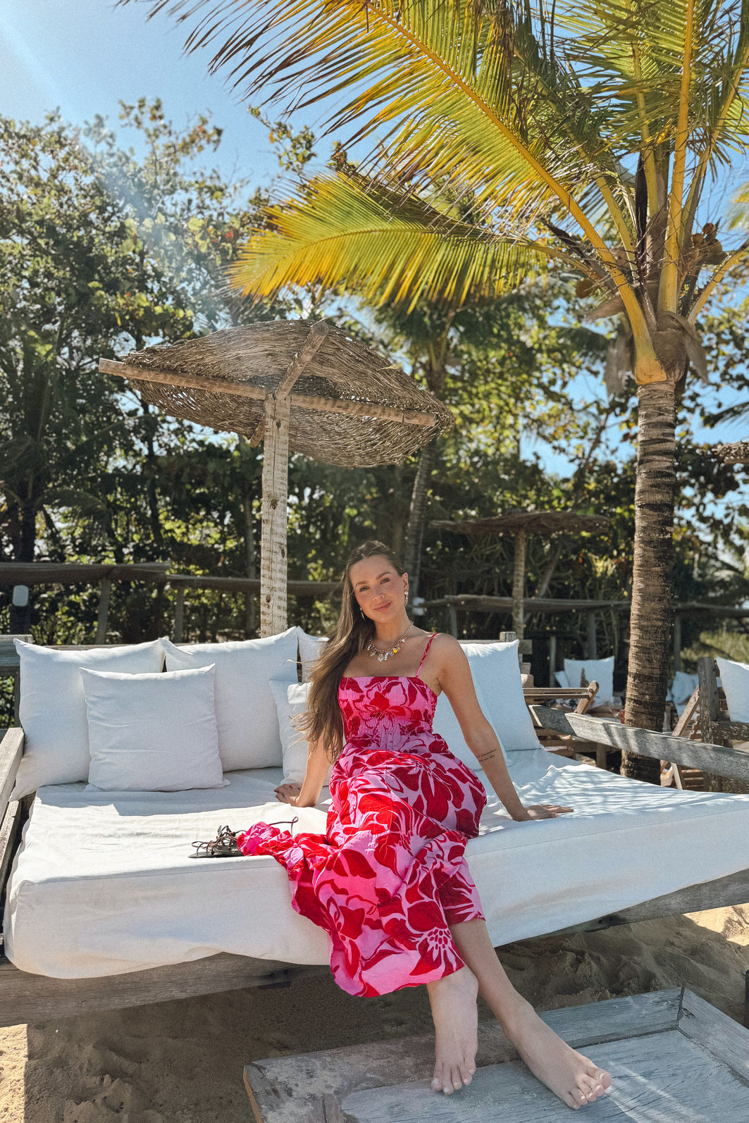 VESTIDO MIDI PANDORA FLORAL ROSA