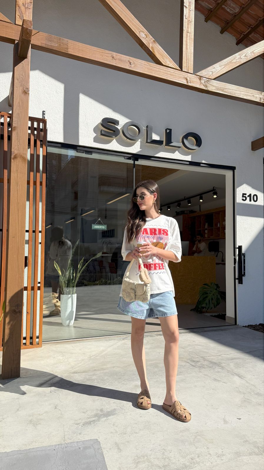 T-SHIRT OVERSIZED PARIS COFFEE OFF WHITE T-SHIRT OVERSIZED PARIS COFFEE OFF WHITE