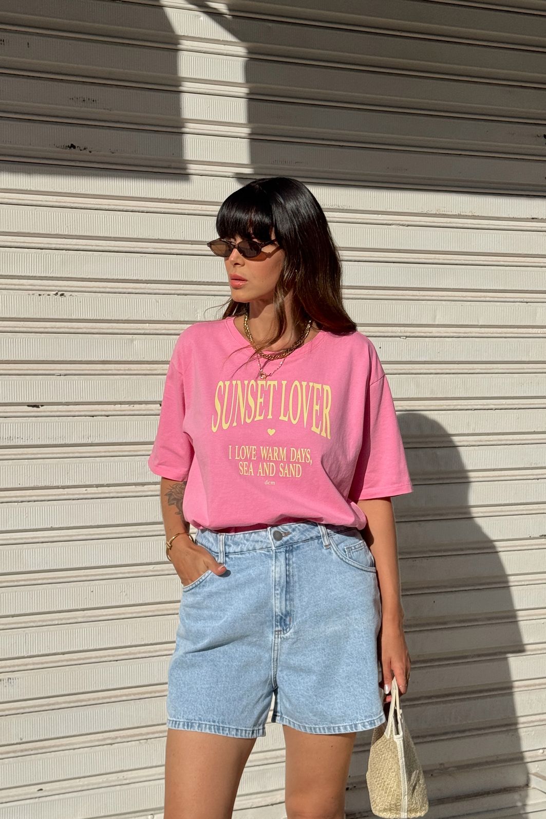 T-SHIRT ESTONADA SUNSET LOVER ROSA CREAM T-SHIRT ESTONADA SUNSET LOVER ROSA CREAM