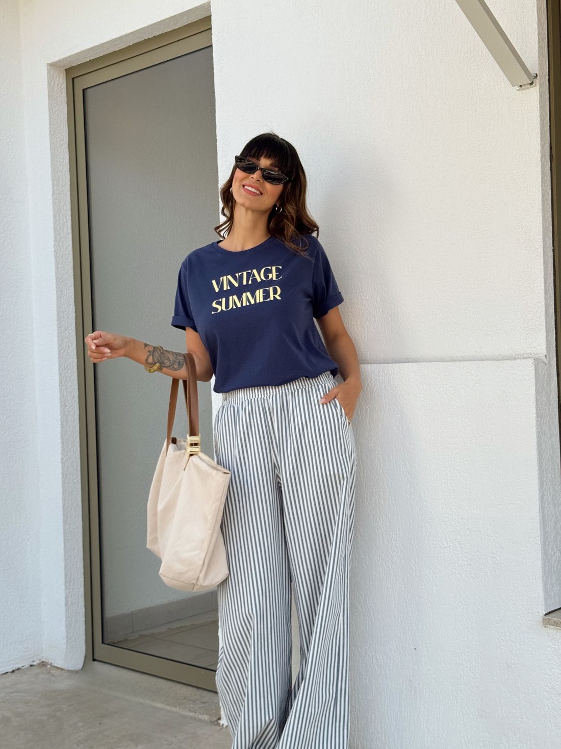 T-SHIRT ESTONADA VINTAGE SUMMER AZUL NAVY