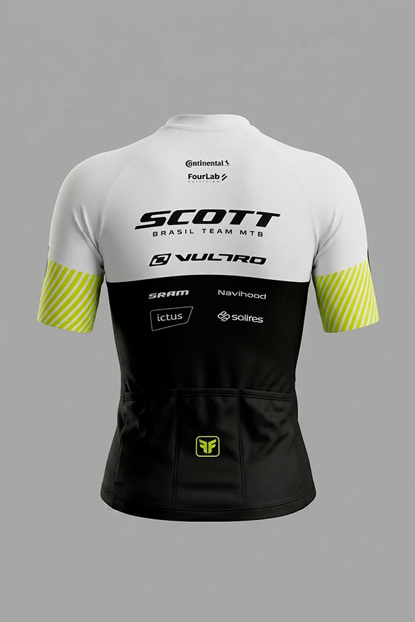 CAMISA AERO FEMININA EQUIPE SCOTT BRANCO/PRETO CAMISA AERO FEMININA EQUIPE SCOTT BRANCO/PRETO