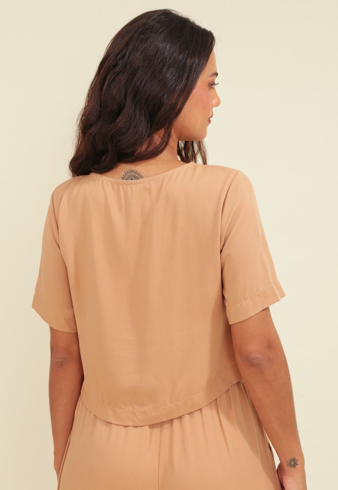 BLUSA VISCOSE TWILL MANGA CURTA