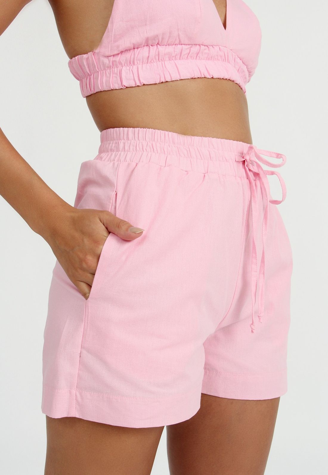 shorts de tricoline